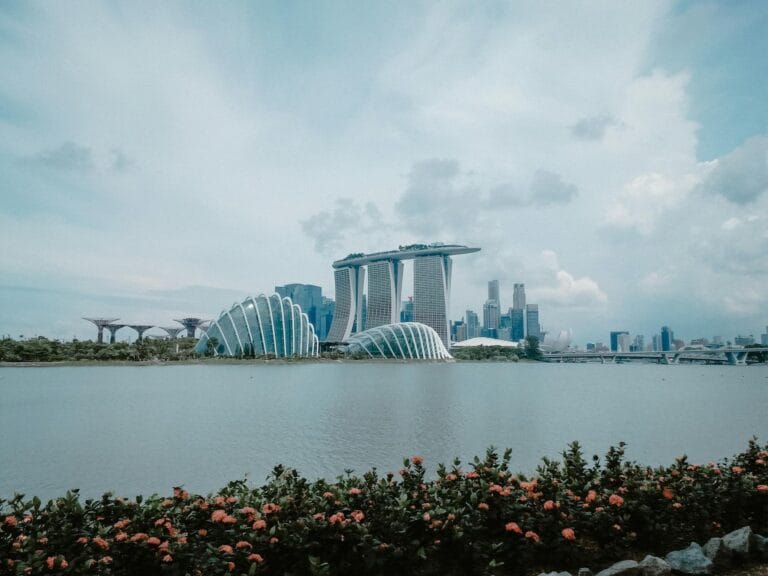 view of the marina bay sands in singapore