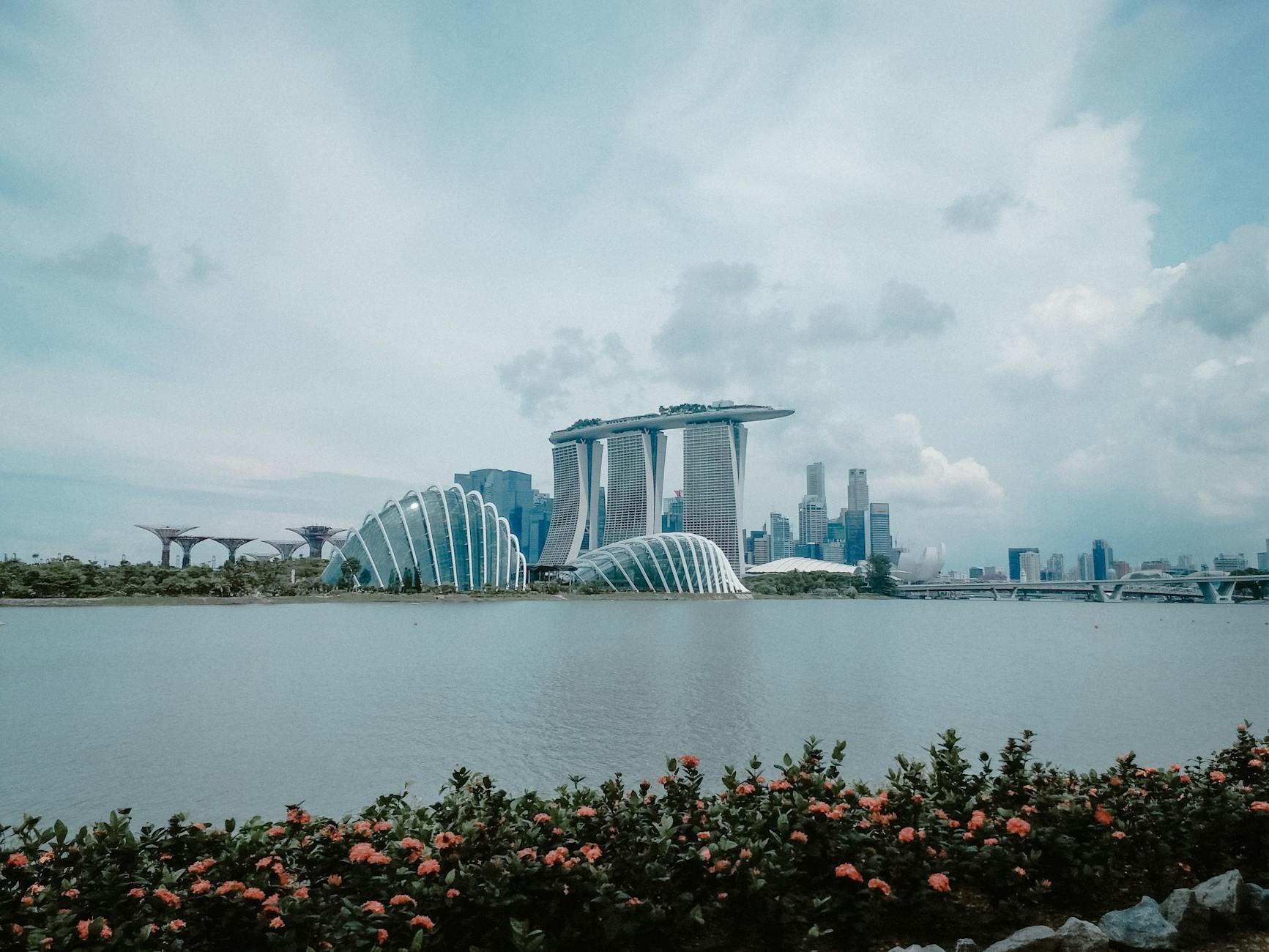 view of the marina bay sands in singapore